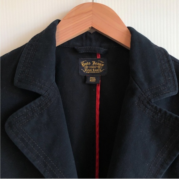 Polo Jean Ralph Lauren Large Navy Double-Breasted Women's Jacket **see note - Picture 4 of 9